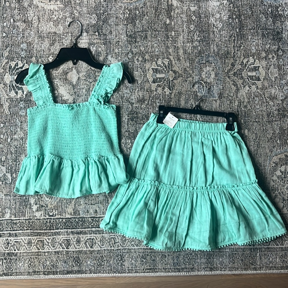 Peek kids smocked tank and skirt set